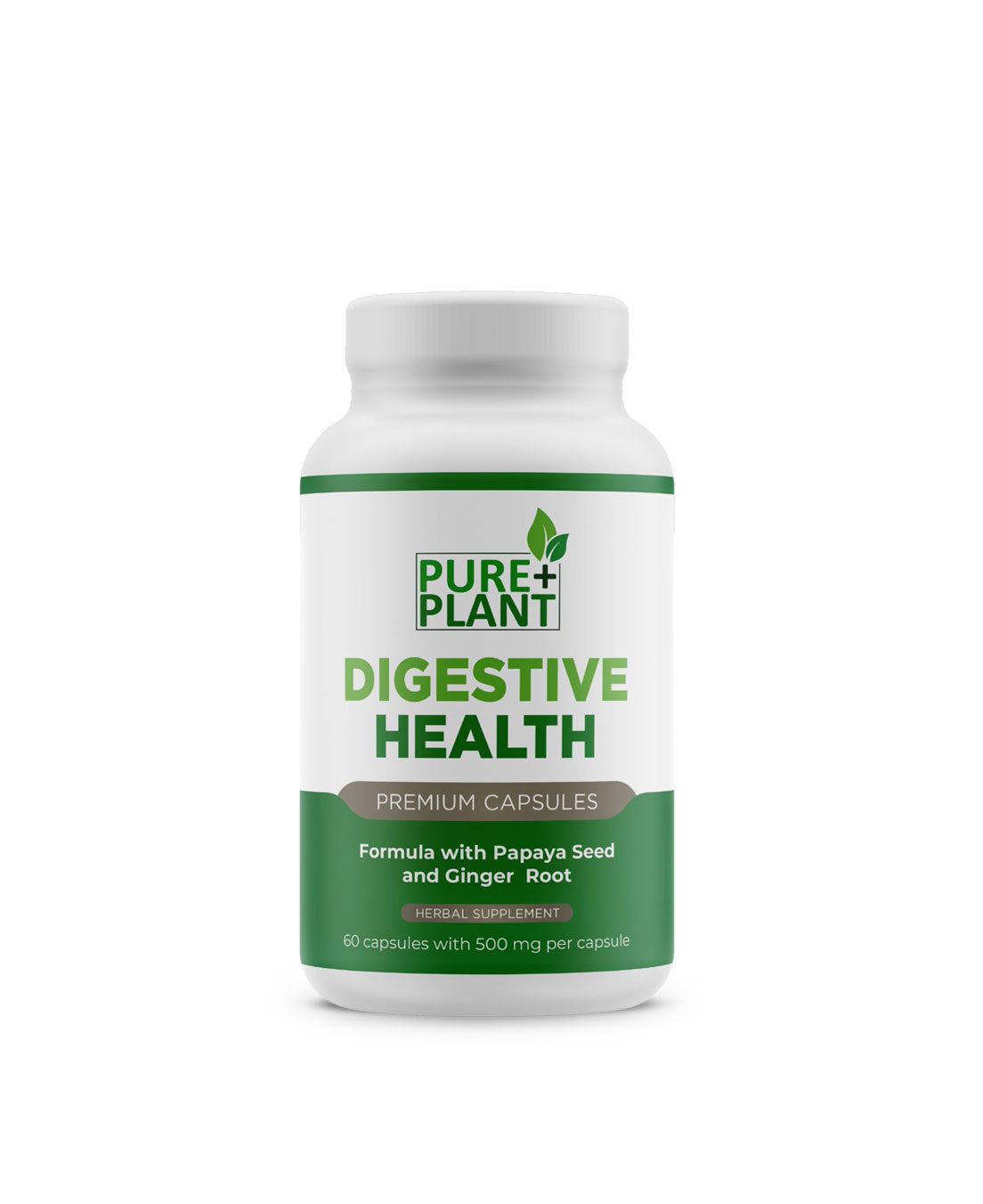 Digestive Health Capsules - PAPAYA AND GINGER MIX - 100% RAW 