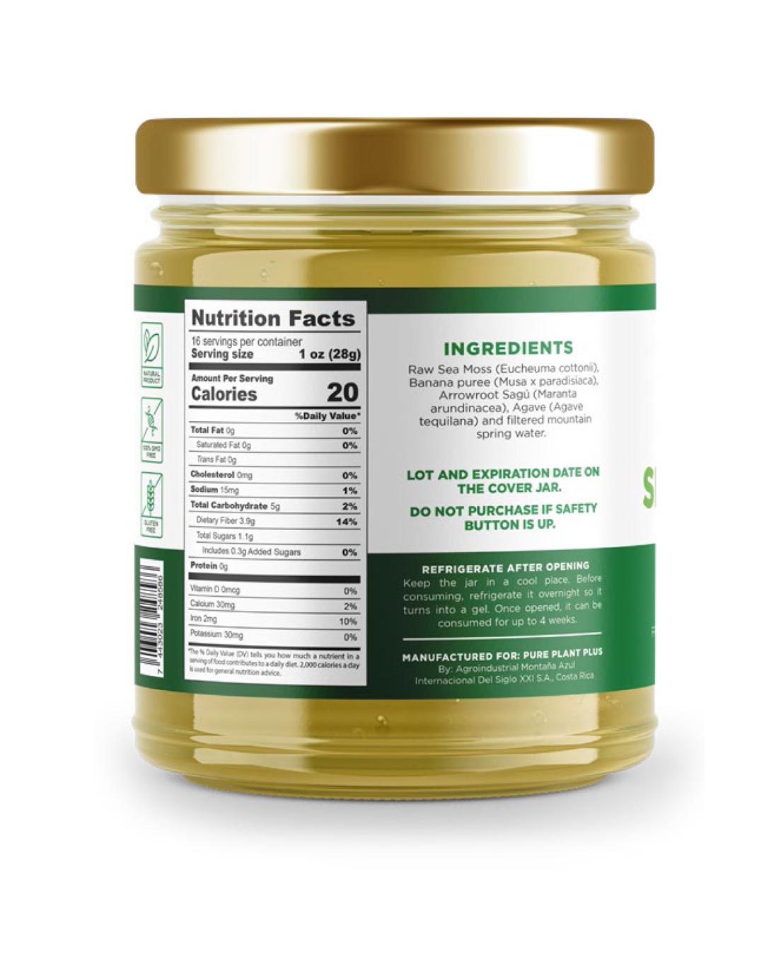 Sea Moss gel with Banana-Pure Plant Plus