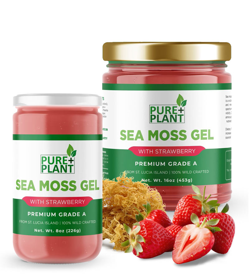 Sea Moss gel with Strawberry-Pure Plant Plus