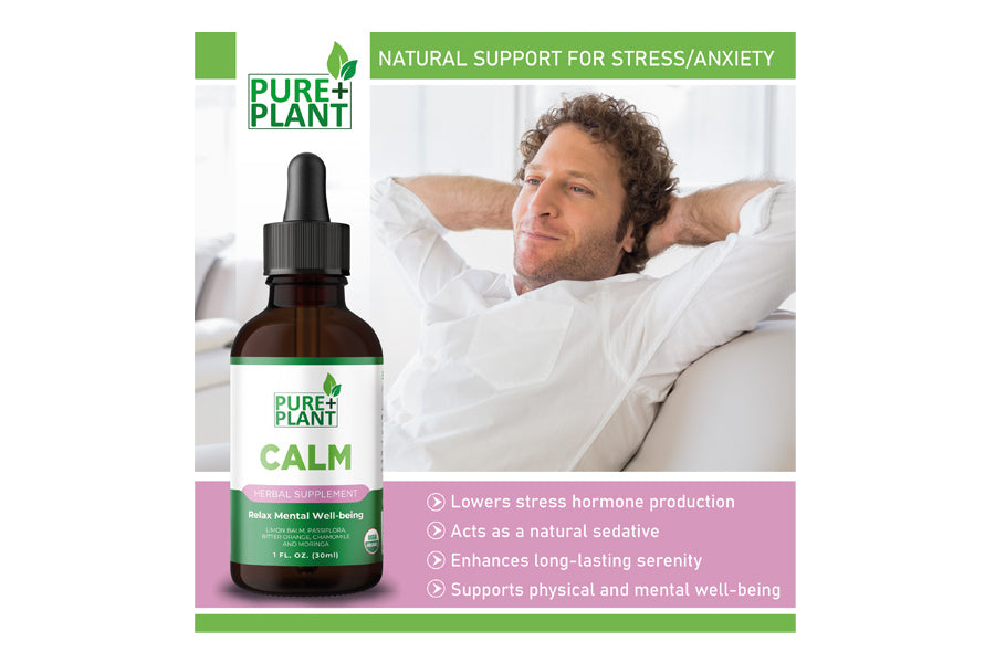 Calm Drops-Natural support for Stress & Anxiety - Pure Plant Plus