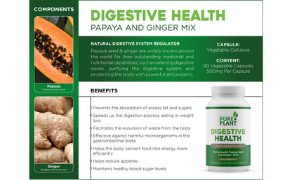 Digestive Health -Papaya and Ginger - Pure Plant Plus
