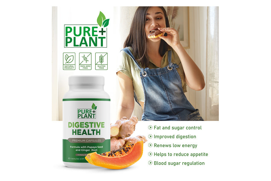 Digestive Health -Papaya and Ginger - Pure Plant Plus