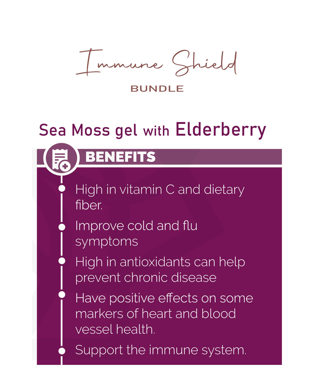 Immune Shield bundle-Sea Moss with Elderberry & Immune drops -Pure Plant Plus