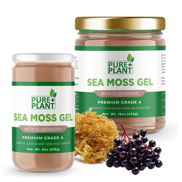 Immune Shield bundle-Sea Moss with Elderberry & Immune drops -Pure Plant Plus