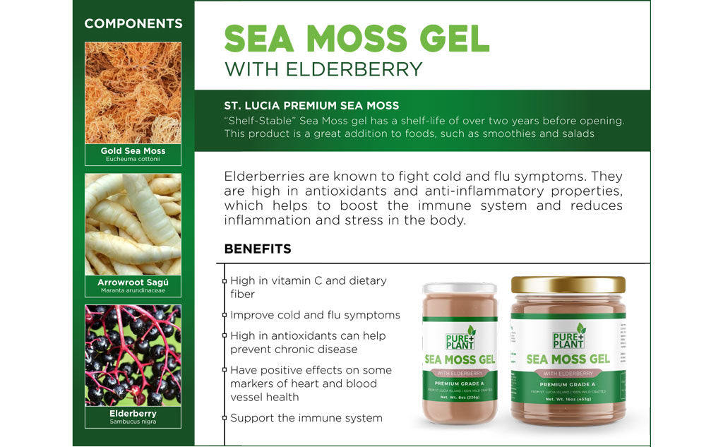 Sea moss gel with Elderberry - Pure Plant Plus