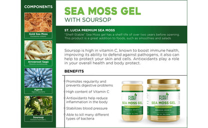 Sea Moss Gel with Soursop - Pure Plant Plus