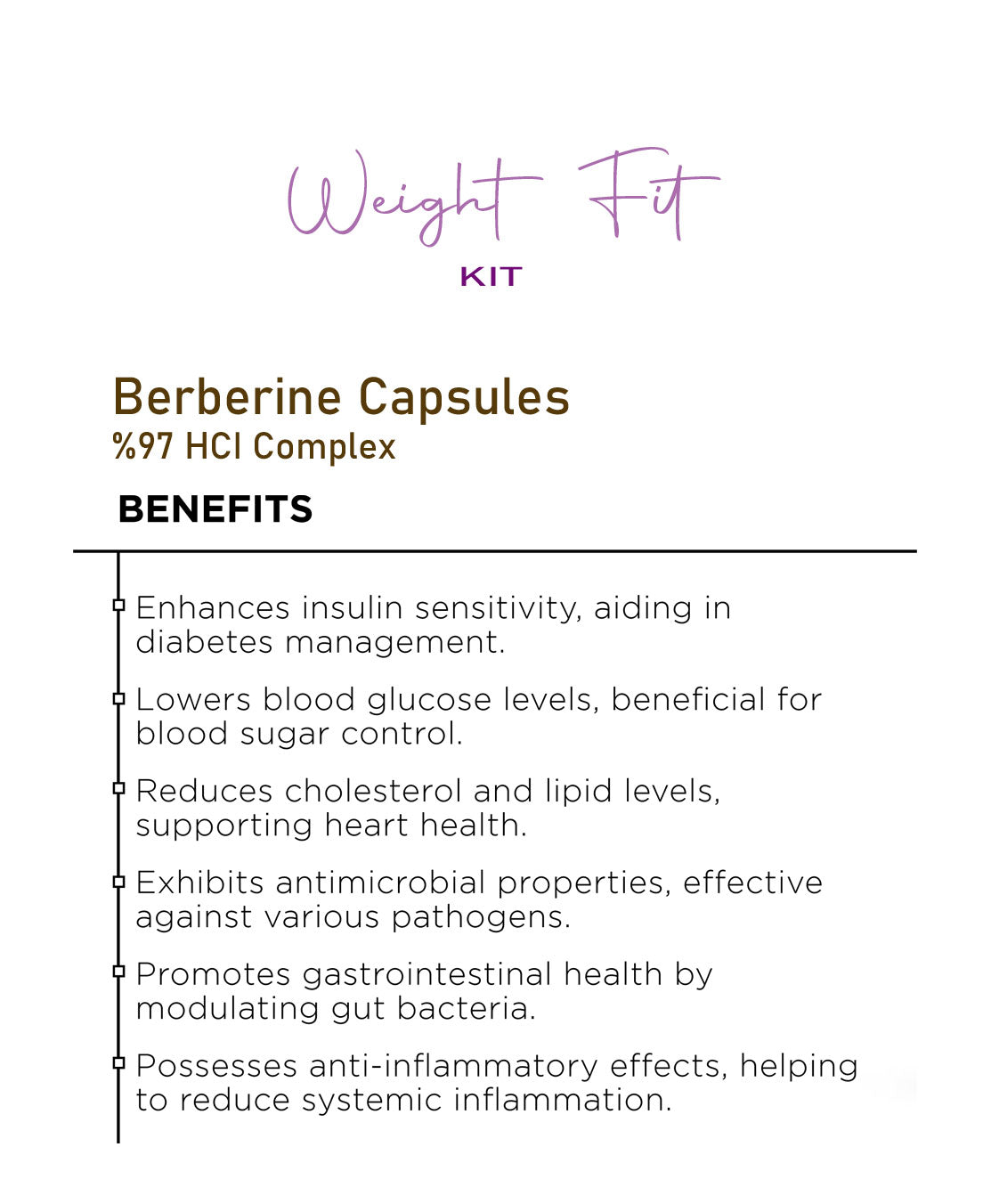 Weight Fit Kit-Berberine & DM2 & Papaya & Ginger-Pure Plant Plus